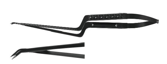 Мікро ножниці вигнуті тупі/гострі 225 мм